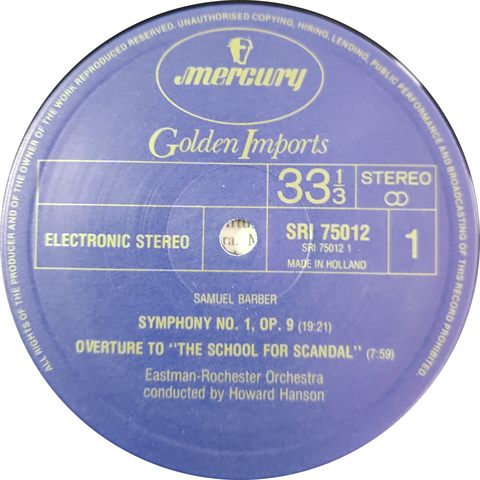 Side 1 Label
