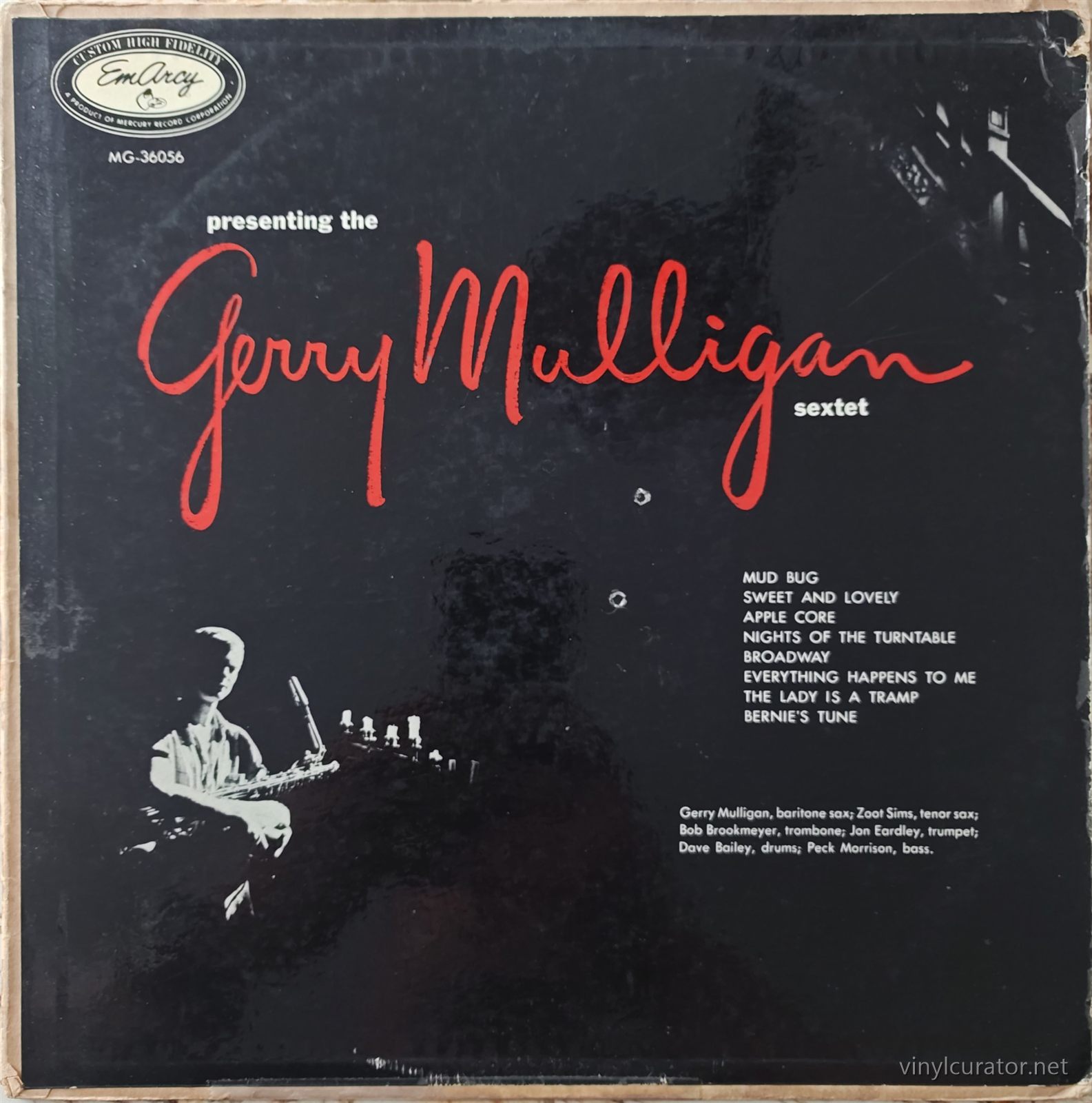 The Gerry Mulligan Sextet - Presenting The Gerry Mulligan Sextet: Front Cover